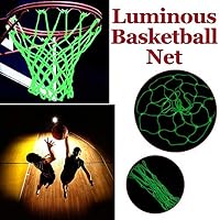 TADAMI Night Glowing Luminous Basketball Net Nylon Braided Professional Basketball Net Heavy Duty Basketball Net (Green)