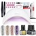 Modelones Gel Nail Kit - UV LED Glitter Gel Nail Polish with Nail Dryer Base Top Coat Manicure Tool Kit