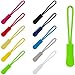 Biubee 100 Pieces Zipper Extension Pull Nylon Cord PVC Zipper Repair Tabs Replacement for Backpacks, Travel Packages, Clothes, Sportswear, Crafts(10 Colors)