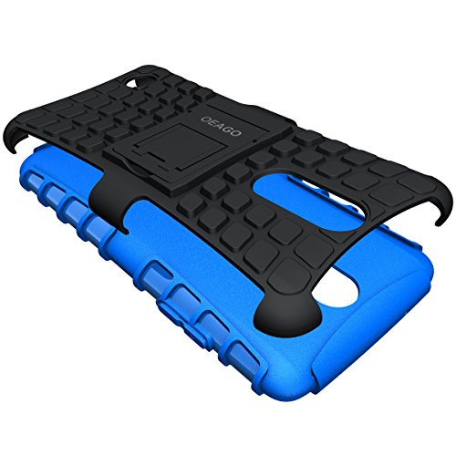 For LG Aristo Case, LG Rebel 3 LTE Case, LG Phoenix 3 Case, LG Fortune Case, LG Risio 2 Case, LG Rebel 2 LTE Case, LG K8 2017 Case, OEAGO Tough Rugged Dual Layer Protective Case with Kickstand (Blue)