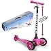 Scooters for Kids Toddler Scooter - Deluxe Aluminum 3 Wheel Glider w/Kick n Go, Lean 2 Turn Wheels, Step 4 Brake, Toddlers Training Three Wheeled Kid Ride on Toys Best for Little Boys & Girls
