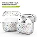 Youtec Airpods pro Case Cover, Cute Clear Airpods 3 Protective Cover Skin for Girl Women Men Shockproof Hard PC Case with Keychain Compatible Airpods pro Charging Case 3rd Gen 2019 [Front LED Visible], 01- Purple Flower (Purple Flower Airpods pro case)