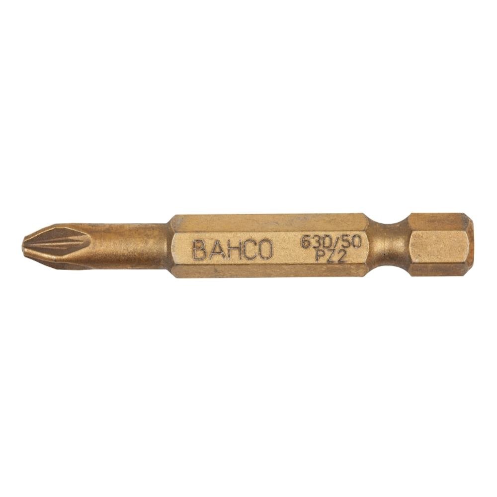 Bahco 63D/50PZ3 Pz3 Diamond Bit for Pozidriv Head Screws, Gold, 50 mm, 5-Piece