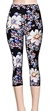 PLUS SIZE Printed Capris (Flower Burst)