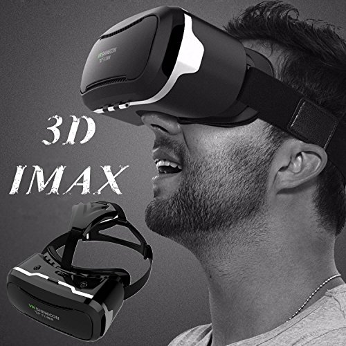 3D VR Goggles/Headset, Virtual Reality Glasses for [3D IMAX] Movies Videos Games, Phone Box 360 Viewer for IOS iPhone 8 7 6S 6 Plus Android Samsung S8 S7 S6 Edge PC LG & Other 4.5