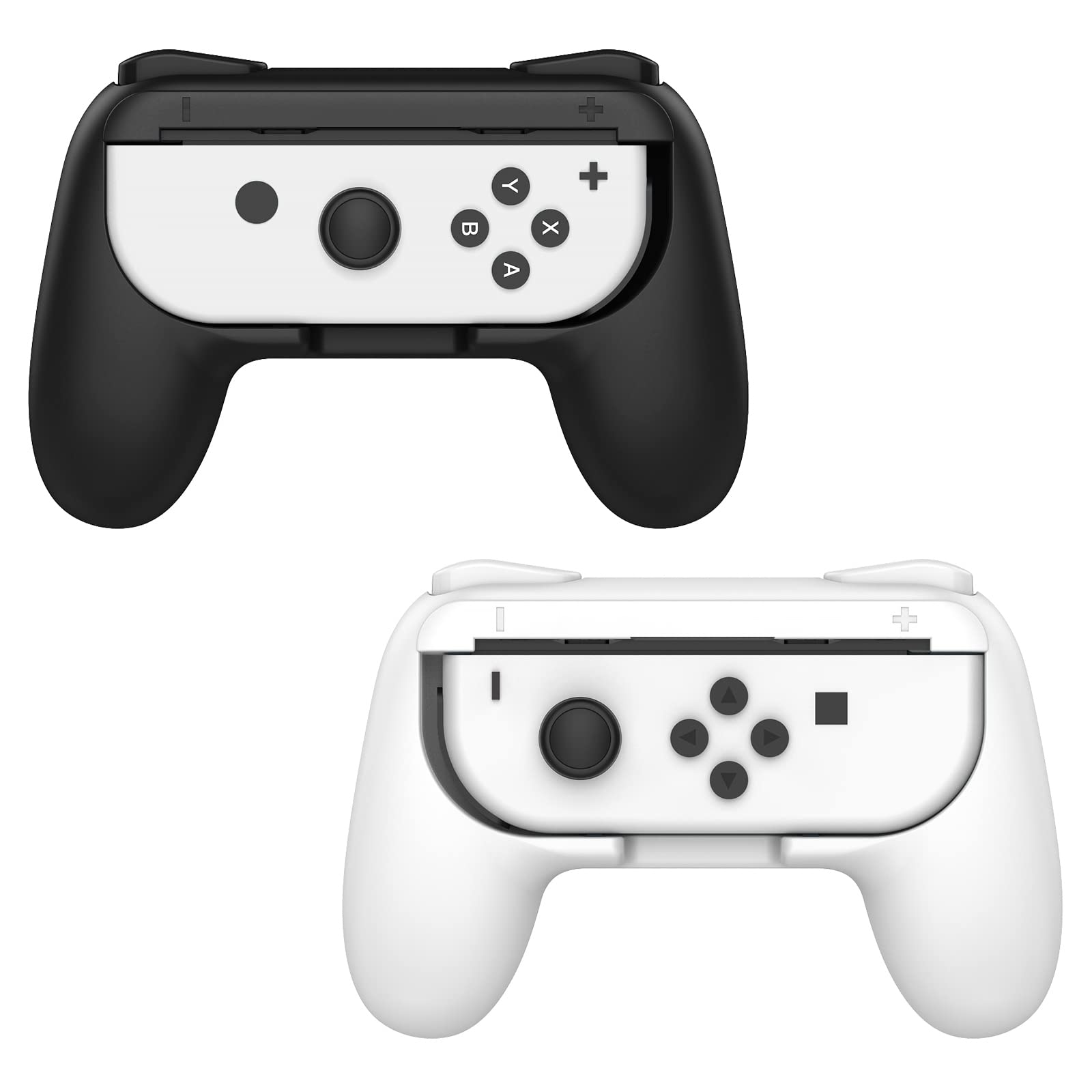 MoKo Grips for Nintendo Switch 2 Joy-Con, Ergonomic Joycon Grip for Switch 2 Joy Cons Controller, Anti-Slip, 2 Pack (Brown + White)