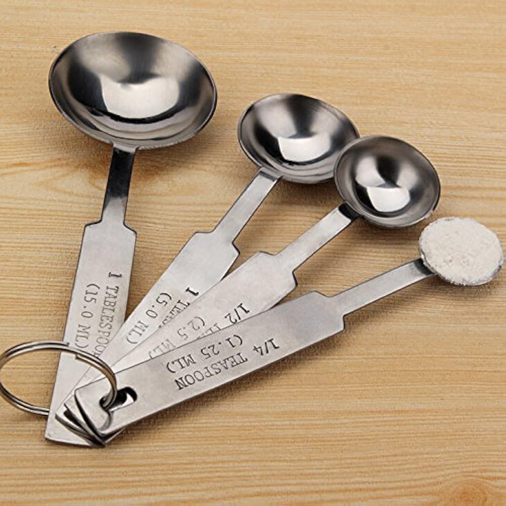 Amgate Stainless Steel Measuring Spoon Set With Accurate Metric Sizes