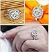 Yoursfs CZ Engagement Big Rings For Women Classic Halo Crystal White Gold Plated Women Jewelry for Cocktail Dressing