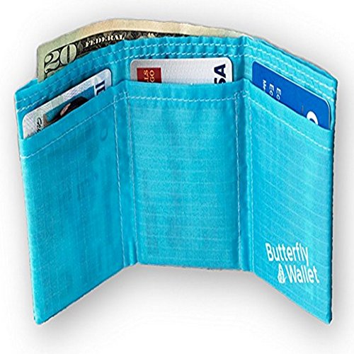 The Original Butterfly Wallet Ultralight Vegan Wallet Slim TriFold