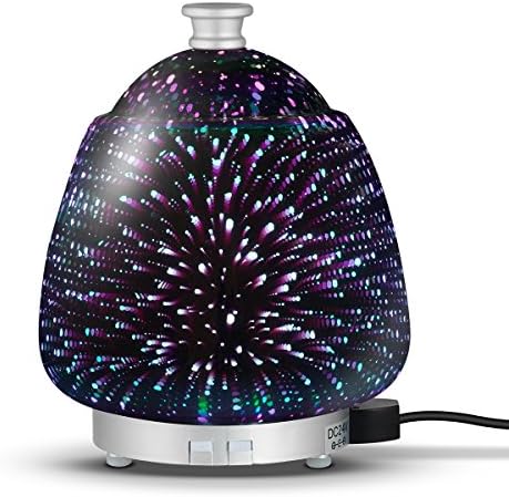 Poscoverge Air Humidifier Mini 90ml Aroma Essential Oil Diffuser with 7 Colors Changing LED Lights Purifies the Air Waterless Auto Shut-off for Office Home Bedroom Yoga