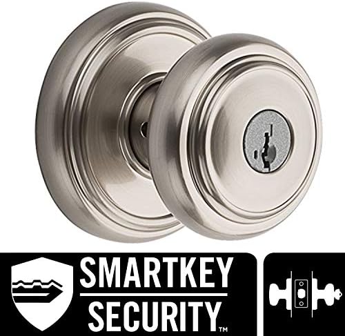 Baldwin Prestige Alcott Entry Knob Featuring Smartkey In Satin Nickel