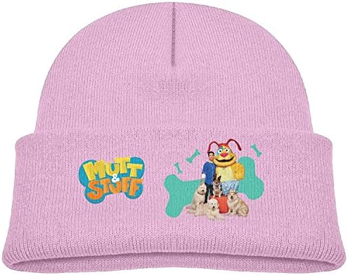 Kids Toddler Mutt And Stuff Winter/Autumn Knitted Beanies Hats Personalized Skullies Cap Pink One Size Fits Most