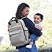 Skip Hop Diaper Bag Backpack: Iconic Duo Signature Function Forward Backpack with Changing Pad & Stroller Attachement, Grey Melange