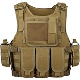 CrogaGear Adjustable Tactical Airsoft Vest for Men Outdoor