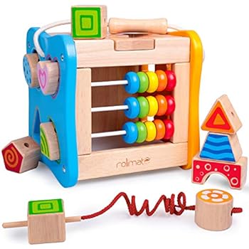 Wooden Activity Cube Best Birthday Christmas Gifts For Kids 1 Year Boy Girl Toddler Baby Activity Play Centers Shape Sorter Toy For Toddlers #toys #for #1 #yr #old Wooden Activity Cube Best Birthday Christmas Gifts For Kids 1 Year Boy Girl Toddler Baby Activity Play Centers Shape Sorter Toy For Toddlers