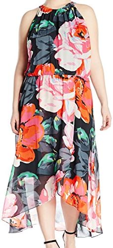MSK Womens Plus-Size Halter-Neck Woven 