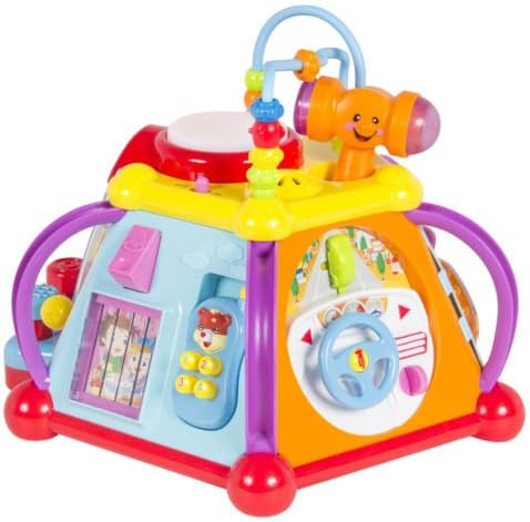 New Baby Toy Musical Activity Cube Play Center with Lights,15 Functions & Skills