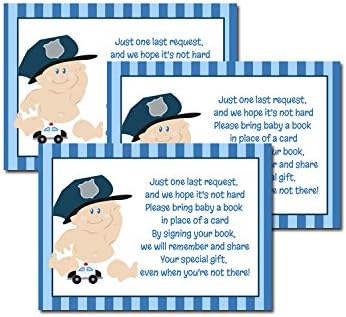 Officier De Police Bebe Cop Baby Shower Livre Demande Cartes Pack Amazon Fr Fournitures De Bureau