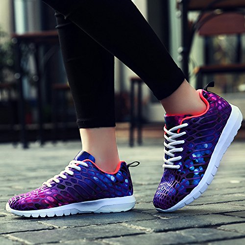 Mysky Fashion Unisex Women Men Leisure Camouflage Comfortable Cross Tie Mesh Running Sport Shoes Sneakers - Thumbnail 2