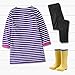 Fiream Girls Cotton Longsleeve Casual Dresses Applique Cartoon (S0277,3T/3-4YRS)