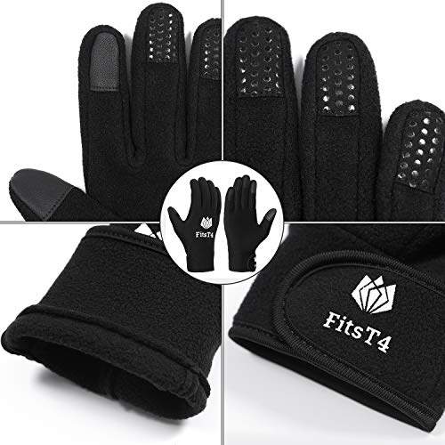 image for FitsT4 Sports FitsT4 Field Player Gloves Sensitive Field Fleece Glove 