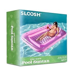 Sloosh Inflatable Tanning Pool Lounge Float, 70" x