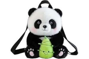 Plush Panda Backpack School Bag, Durable Travel Rucksack Lightweight Plush Animals Backpack Purse