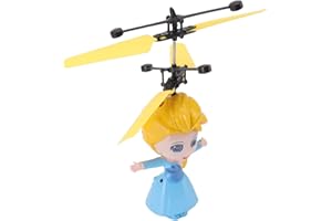 POENVFPO Induction Flying Drone Toy, Princess Doll RC Flying Ball with Intelligent Suspension Chip and Gyroscope, Sturdy Blad