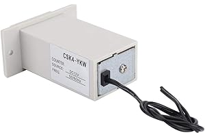 KEENSO Pulse Counter, CSK4-YKW 4 Digits 0-9999 Industrial Totalizer Mechanical Electromagnetic Pulse Counter(DC12V)