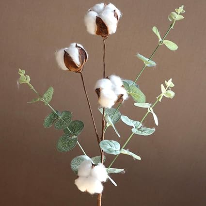 Buy Cotton Stems Kreisely 4pcs 21 Inch Farmhouse Style Display
