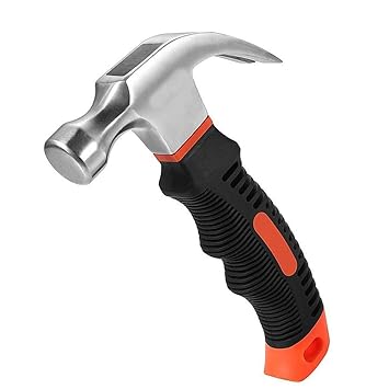 GOPINATH AUTOLINK Heavy Duty Claw Hammer for Home use Office use Steel Shaft Rubber Grip Shock Proof(8) -Random Colour