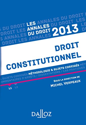 Droit constitutionnel, 2013