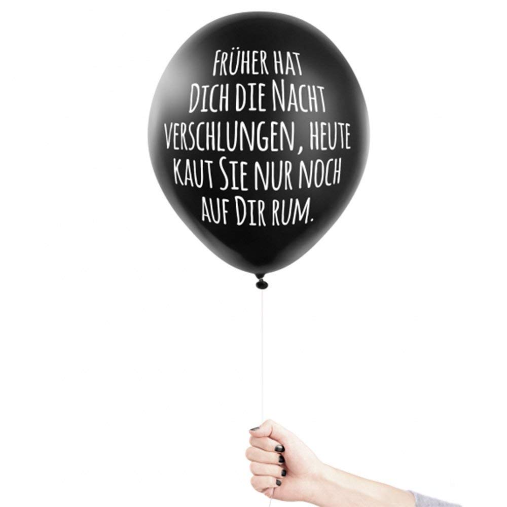 Pechkeks Anti Party Ballons Schwarz Schwarze Luftballons Mit Schragen Spruchen Depri Disko Deluxe Set