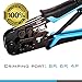 Ethernet Cable Crimp Tool RJ45 and RJ12, RJ11 Crimper, Cutter, Stripper and Bonus Infographics - How To Crimp, Cut and Strip Networking Cat5, Cat6 Cables