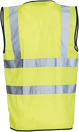 Blackrock Hi-Vis Yellow Safety Vest EN20471 Class 2 Reflective view 6