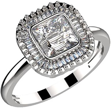 Silver Taper Jewels Grandeur Real Diamond Ring