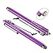 Wisdompro Stylus, 4.8 Inch Universal Microfiber Mesh Tip Styli with 2pcs Replacement Tips and Tether for Capacitive Touch Screen iPad, Tablet, iPhone, Samsung Galaxy Note/Tab and More (Purple)