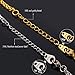 Men Personalized Punk Necklace Jewelry Stainless Steel 18K Gold Plated Rock Army Style Cool AK47 / M9/ M16 / Uzi Rifle Shape Pendant, Chain 22