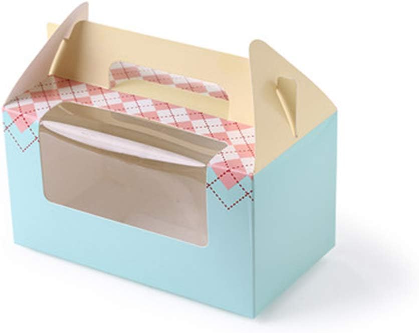 Amazon Co Jp 窓付きカップケーキボックス ハンドル付き50 Pcsクッキーボックス お友達へのケーキやマフィンの保管と持ち運びに最適なベーカリーコンテナーセット スポーツ アウトドア