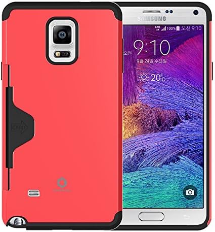 Galaxy Note4 Golf Fit Case Using Card Holder and Cradle - Red