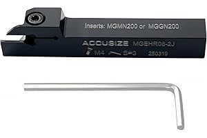 Accusize Industrial Tools 1/2'' Cut-Off Holder, Parting Tool, Mgehr08-2J of 2387-2004, Insert Not Included