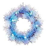 Pre-Lit LED Blue Lights Winter Holiday Snowflake 17