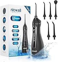 Water Flosser Cordless for Teeth - Nicwell 4 Modes Dental Oral Irrigator, Portable and Rechargeable IPX7 Waterproof...