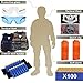 POKONBOY Set of 2 Tactical Vest Kits, 2 Vests, 2 Wrist Bands, 2 Quick Reload Clips (12-Darts), 2 Protective Glasses , 2 Face Tube Mask and 100 Bullets for Kids Battle Fun