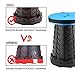 IKURAM Portable Retractable/Telescopic Stool with Extra Bag and Shoulder Strap,Folding Sturdy Lightweight Adjustable and Outdoor Plastic,for Camping BBQ Fishing Kitchen Indoor Max Load 400lbsthumb 2