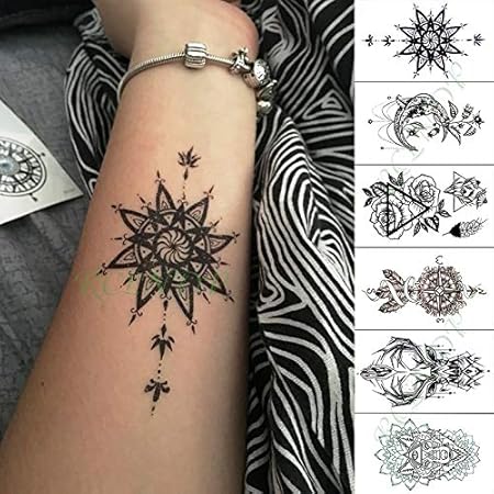 Autocollant De Tatouage Temporaire étanche Crâne Serpent