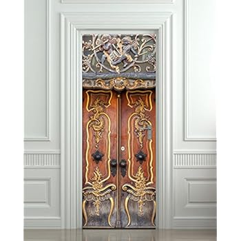 Sticker for Door/Wall/Fridge - Artdeco Doors. Peel & Stick Removable Mural, Decole, Skin, Wrap, Decal, Cover, Poster. All Sizes! (30