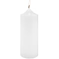 Super Z Outlet Unscented Pillar Candles for Weddings, Home Decoration, Relaxation, Spa, Smokeless Cotton Wick (1, White, 3"x9")