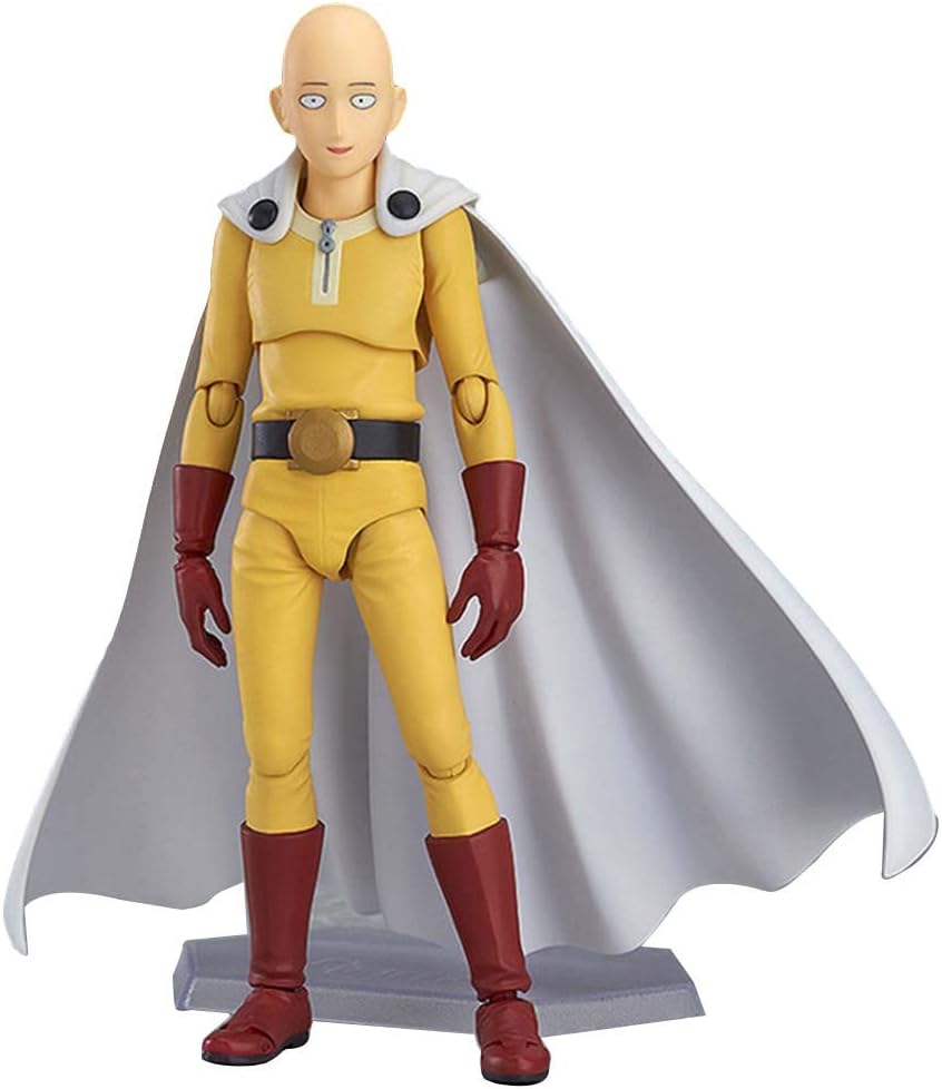 Lavendei Japanese Anime One Punch Man: Saitama Figma PVC Figure, Vinyl PVC Collectible Action Figure Best Gift for Kids Adults and Anime Fans( Style 01)