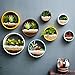 RRSHUN Round Glass Wall Planter, Wall Vase Planter Circle Flower Metal Iron Indoor Vertical Container Wall Hanging Home Decthumb 3